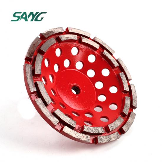 diamond cup wheel, grinding block, Double Row metal grinding tool For Stone