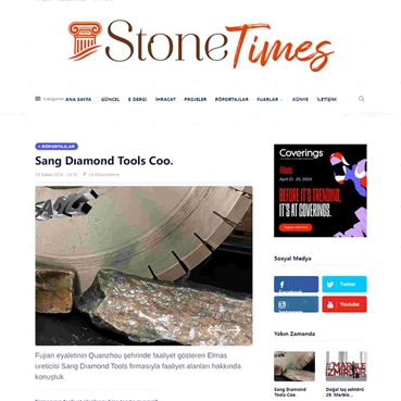 ¡El segmento Arix de SANG Diamond Tools ocupa un lugar central en la revista Stone Times de Turquía!